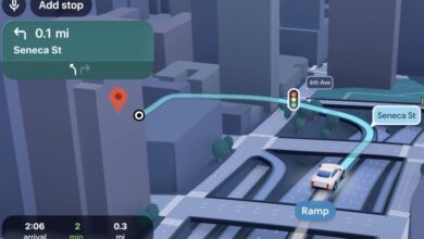 Google Maps immersive navigation 3D driving interface