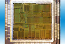 Intel Pentium chip original processor close-up