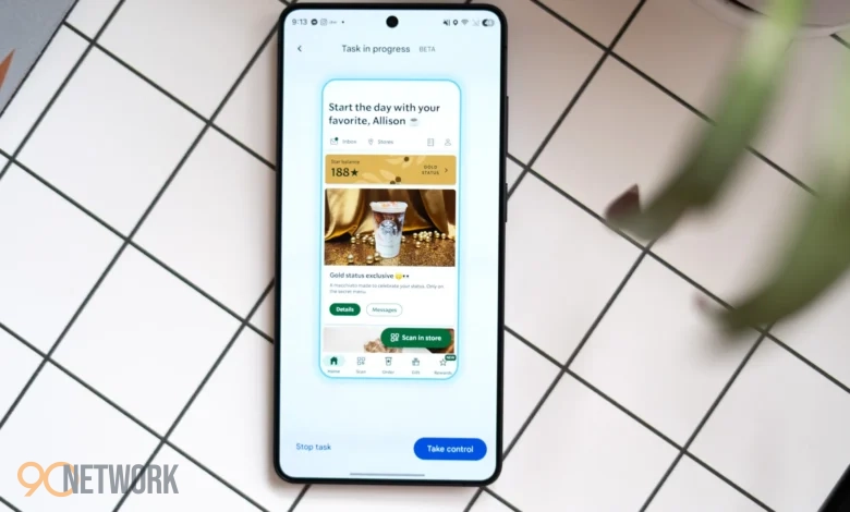 Gemini task automation ordering food through AI assistant