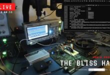 Xbox One console motherboard showing security components