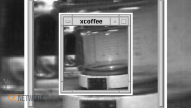 The Trojan Room coffee pot webcam monitoring setup at Cambridge University
