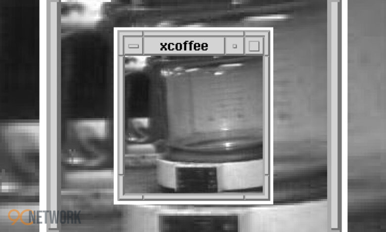 The Trojan Room coffee pot webcam monitoring setup at Cambridge University