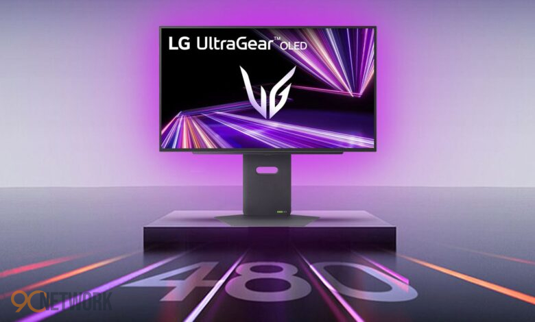 LG UltraGear 27GX790A-B OLED monitor sitting on a modern gaming desk