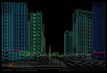 A playable ASCII cyberpunk city demo running in a web browser engine