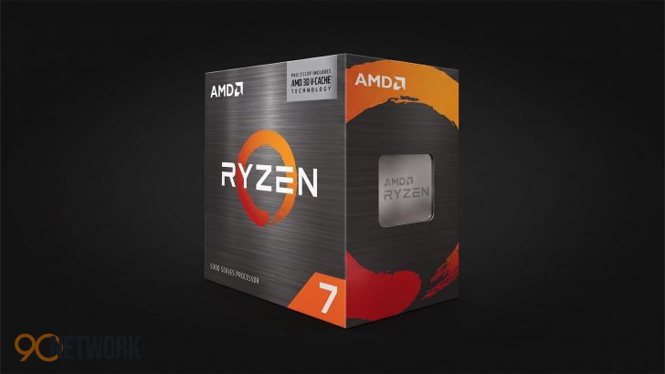 AMD processor installed on motherboard demonstrating Ryzen 7 5800X3D gaming performance.