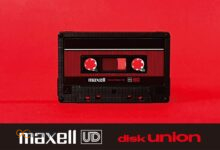 Special edition Maxell UD-60U cassette tapes in black and red vintage casing