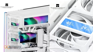 Thermalright Fan Frame Vision-1 clip-on screen attached to a 120mm PC fan